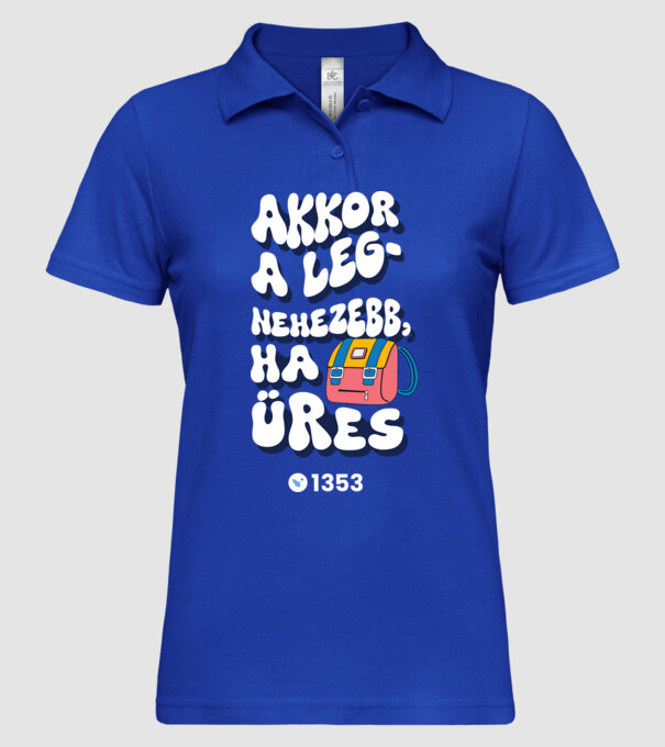  minta királykék pólón