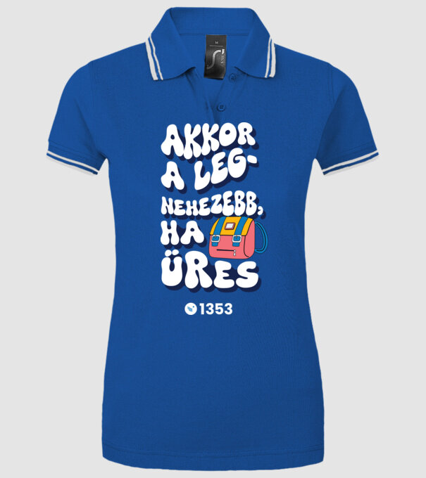  minta királykék pólón